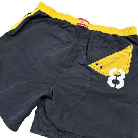 Polo Ralph Lauren Spain PRL Cup Offshore Team Black Yellow Board Shorts Mens XL - Picture 7 of 14